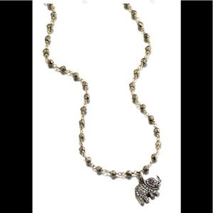 Free People for Ella Rae Phoebe Diamond Encrusted Elephant Charm Necklace